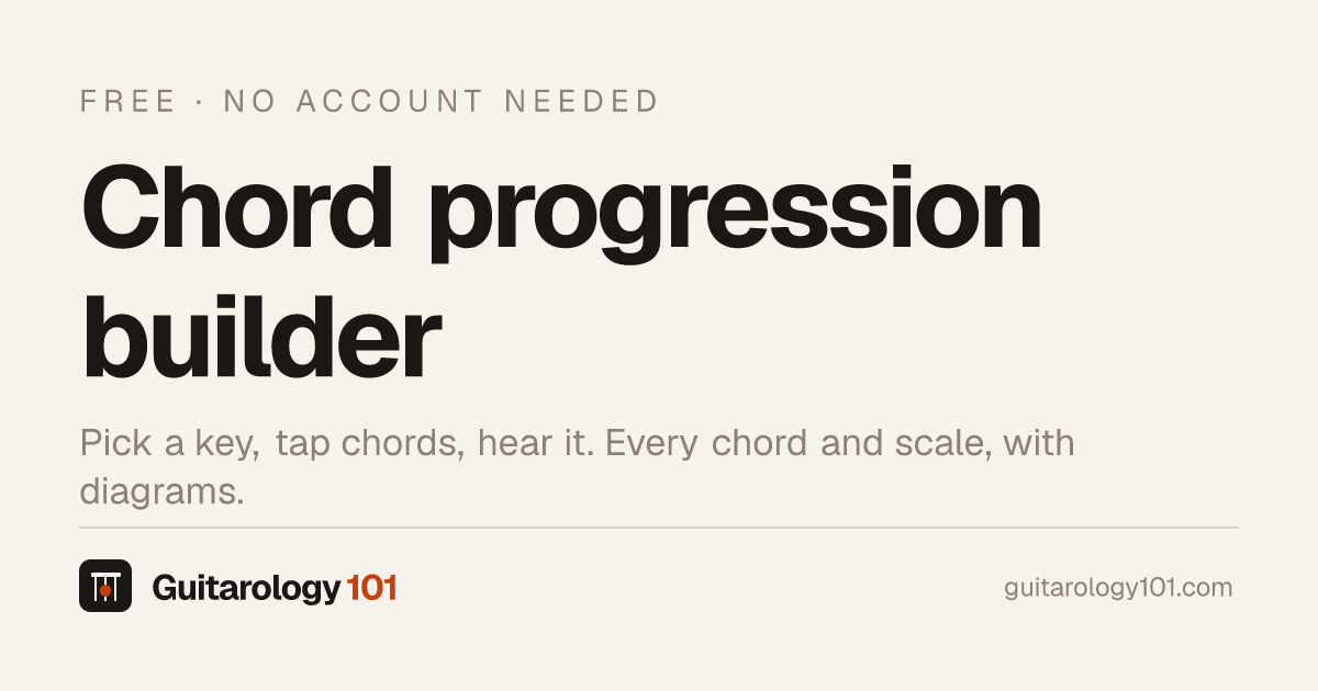 I made a 100% free guitar theory site: progression builder with real audio, a fretboard trainer, and